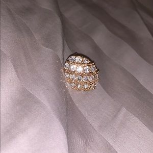 Gold Diamond adjustable ring